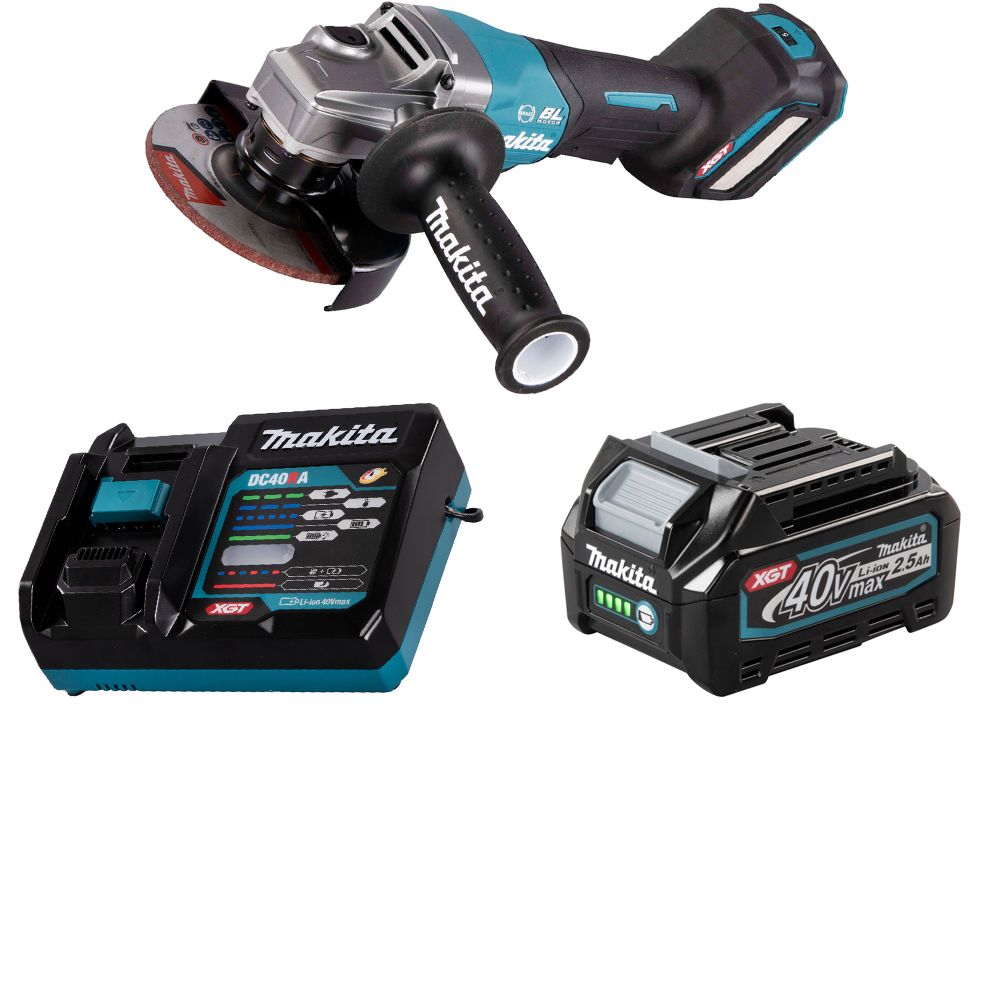 Шлифмашина угловая аккумуляторная Makita 40В XGT 125мм 1x25Ач GA029GD101 55800₽