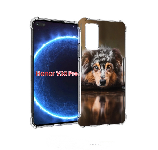 

Чехол бампер MyPads австралииская овчарка для Honor V30, Прозрачный, Tocco