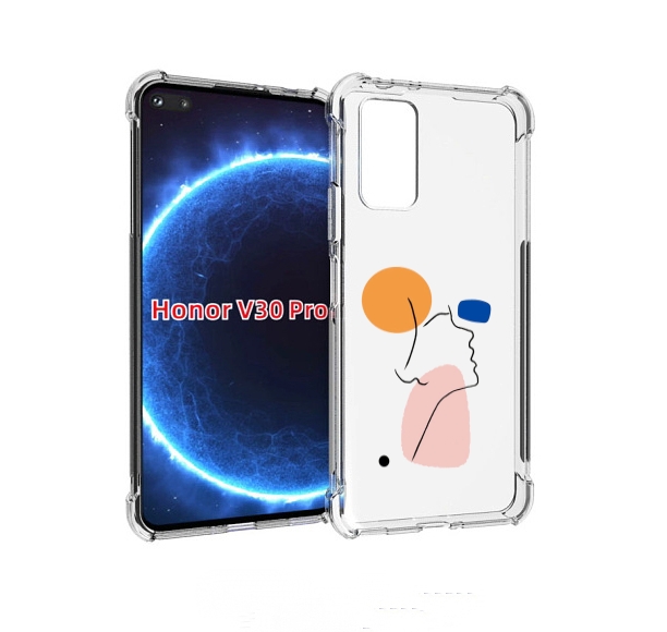 

Чехол бампер MyPads абстракция девушки женский для Honor, Прозрачный, Tocco