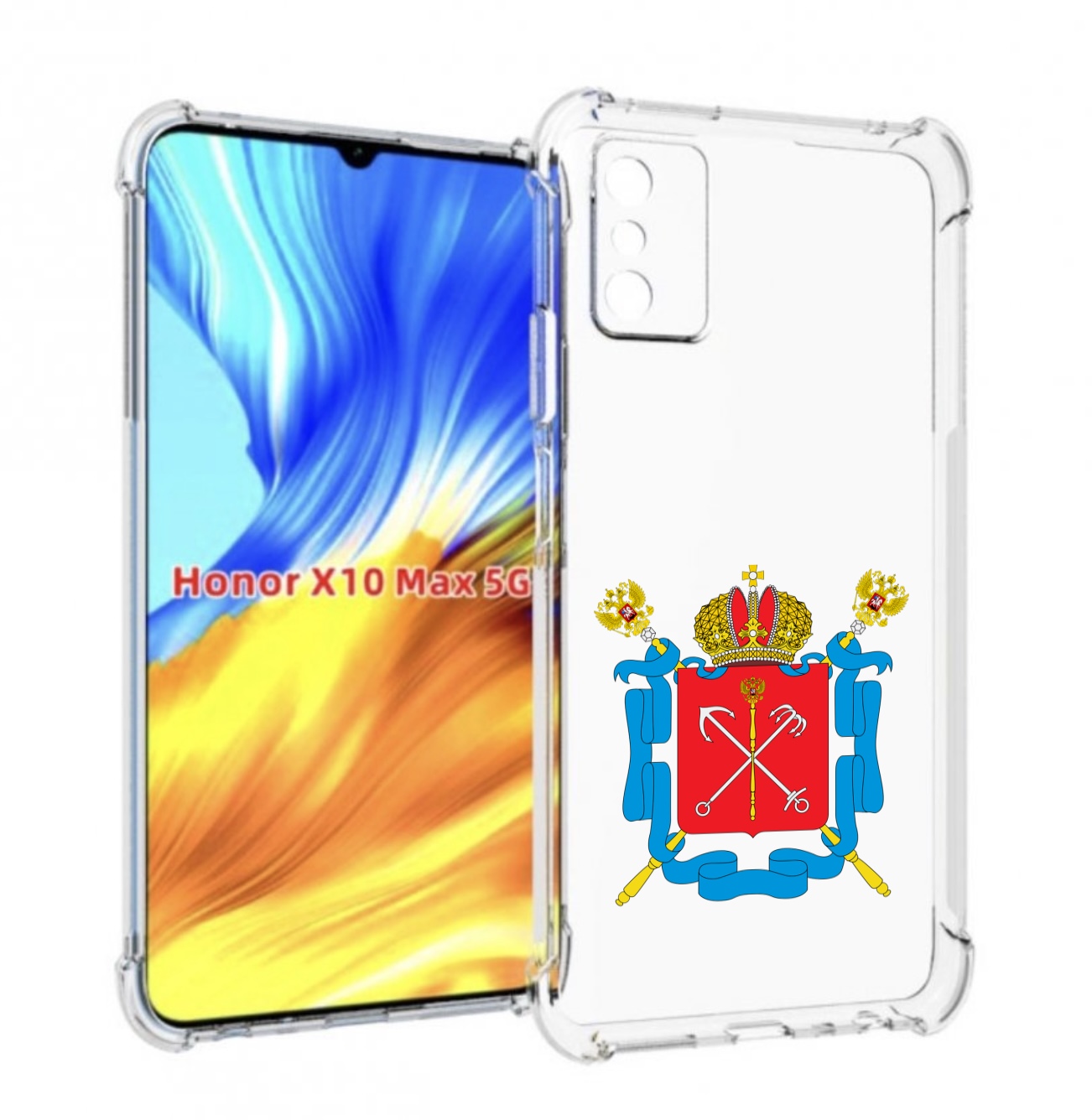 

Чехол MyPads герб-санкт-петербург для Honor X10 Max, Прозрачный, Tocco