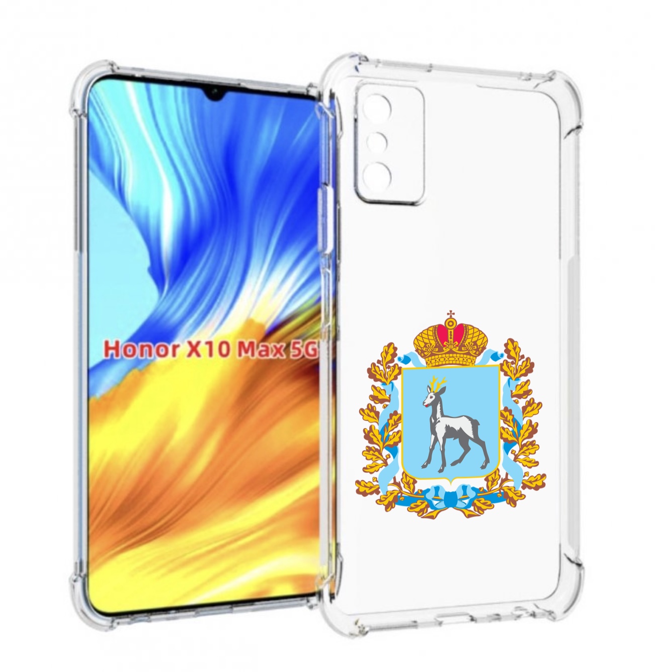 

Чехол MyPads герб-самарская-область для Honor X10 Max, Прозрачный, Tocco