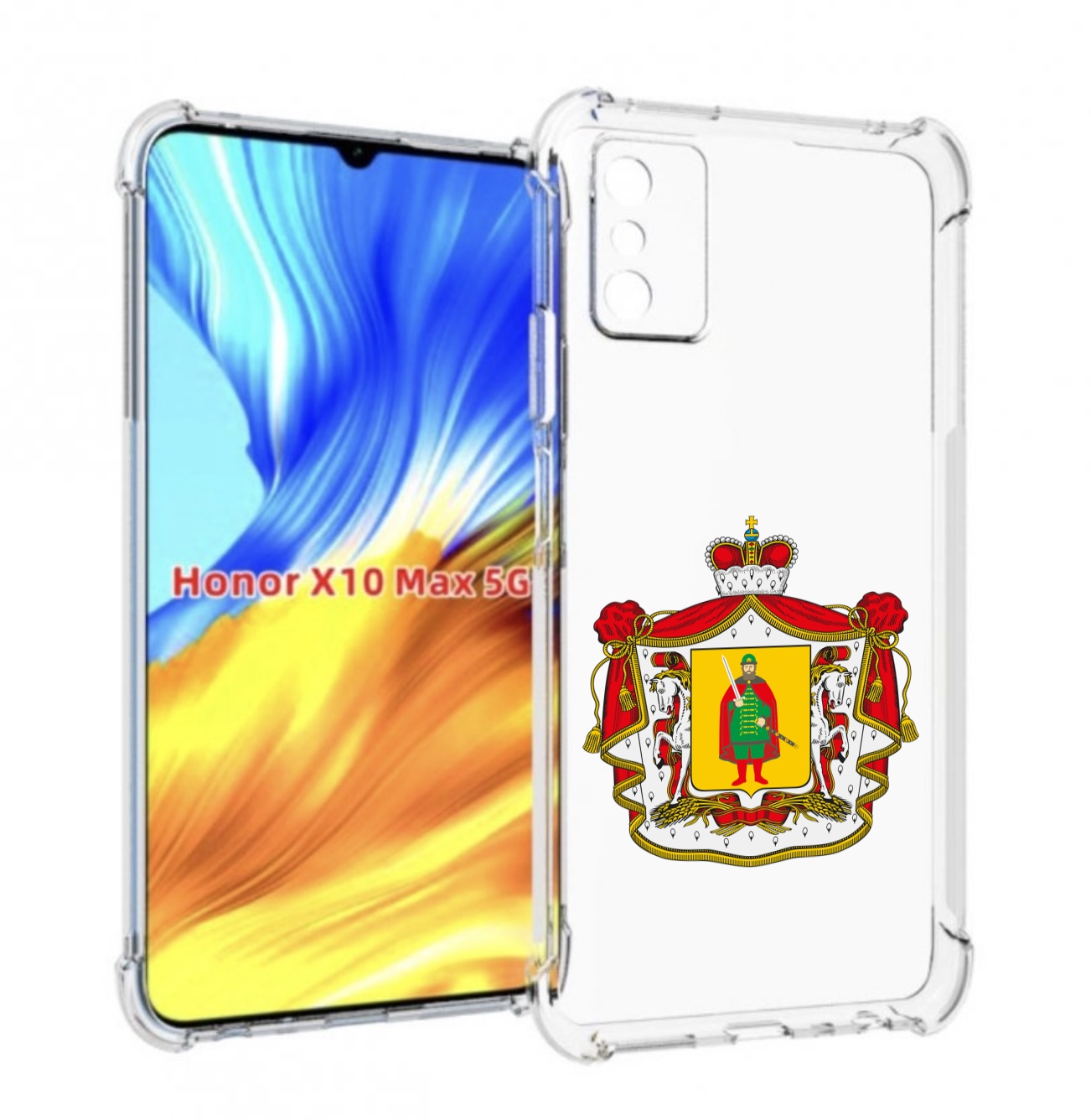 

Чехол MyPads герб-рязанская-область для Honor X10 Max, Прозрачный, Tocco