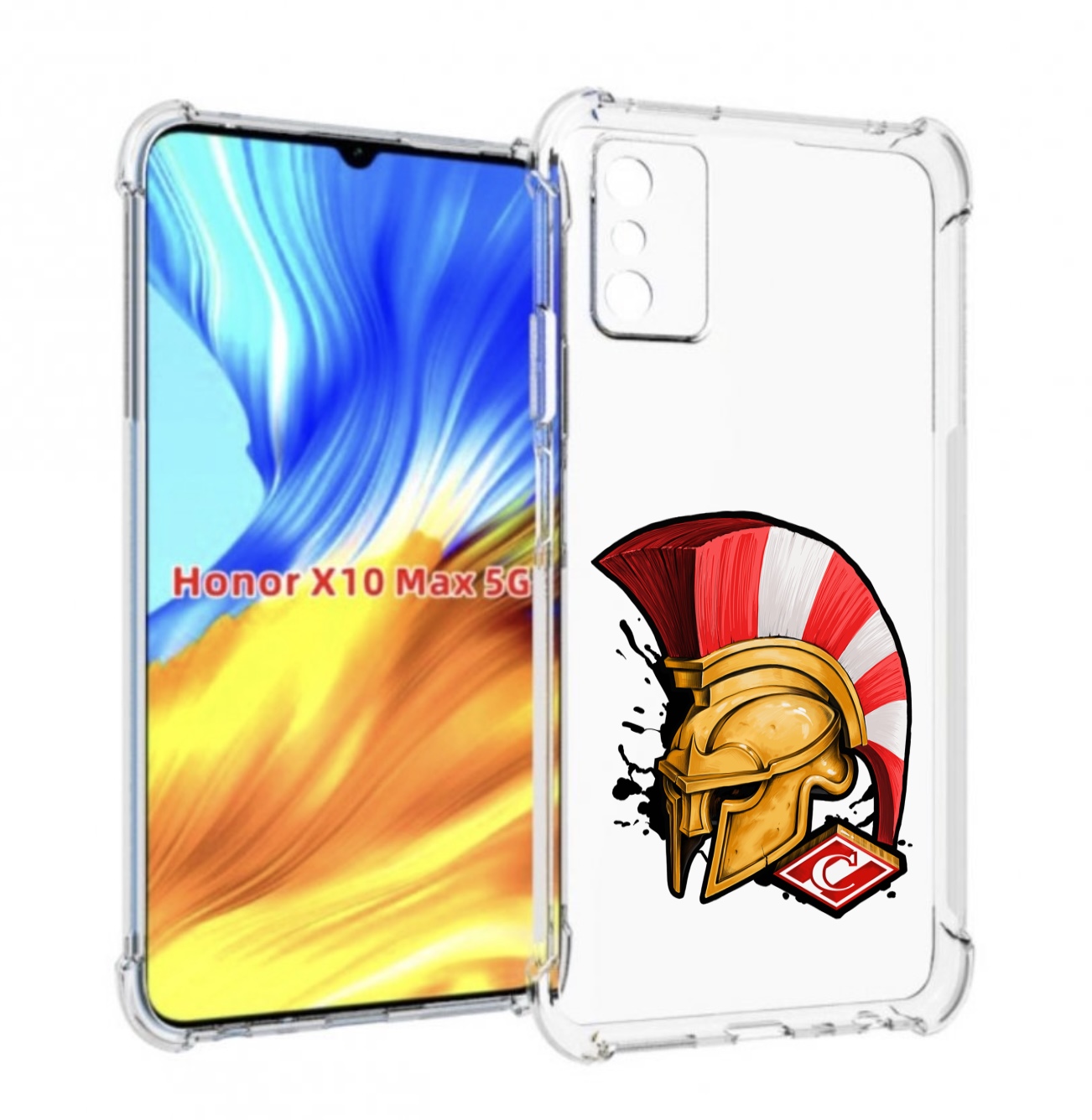 

Чехол MyPads ФК спартак шлем для Honor X10 Max, Прозрачный, Tocco