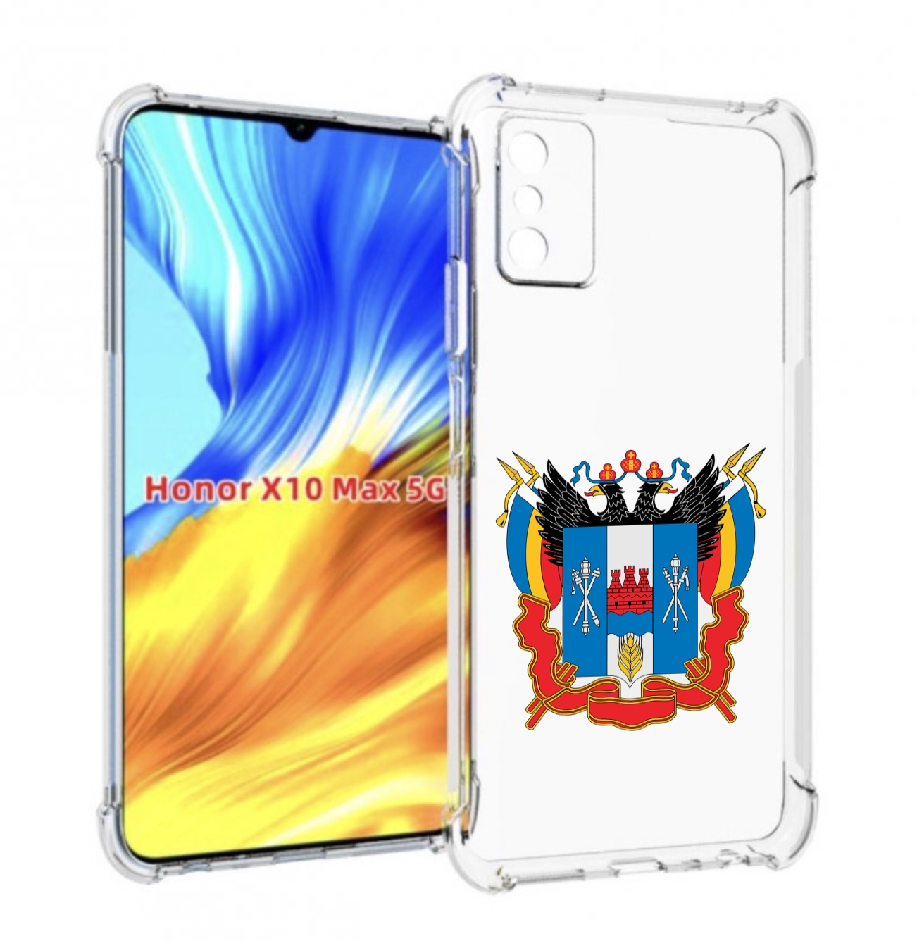 

Чехол MyPads герб-ростовская-область для Honor X10 Max, Прозрачный, Tocco