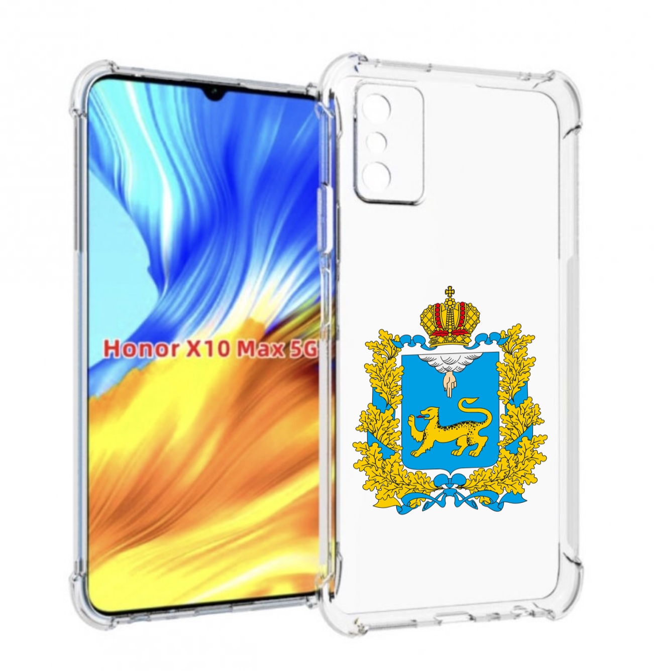 

Чехол MyPads герб-псковская-область для Honor X10 Max, Прозрачный, Tocco