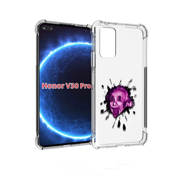 

Чехол бампер MyPads Эйнштейн для Honor V30 Pro, Прозрачный, Tocco