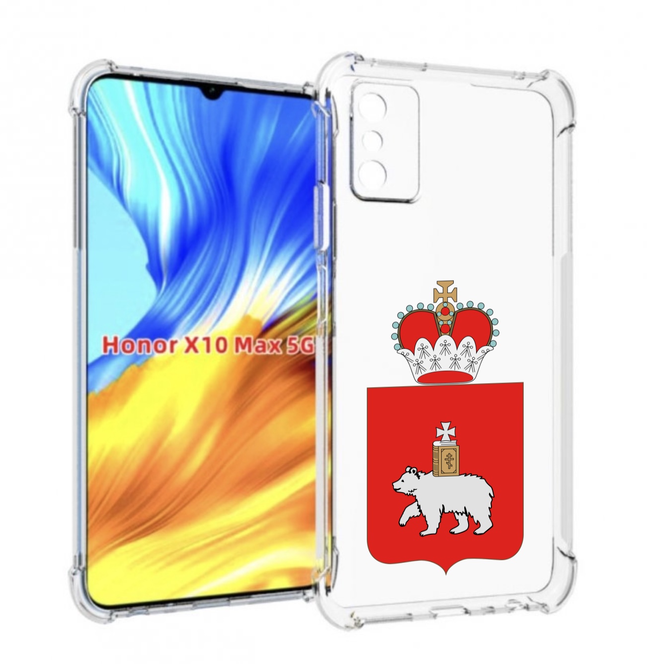 

Чехол MyPads герб-пермскии-краи для Honor X10 Max, Прозрачный, Tocco