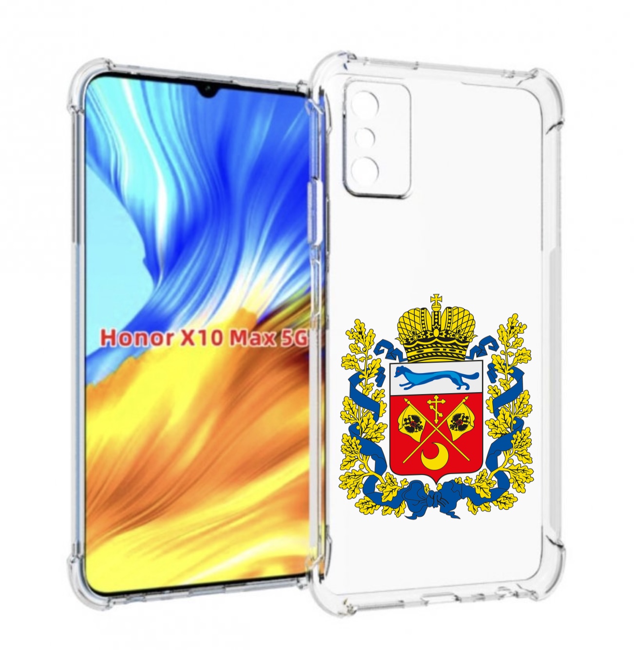 

Чехол MyPads герб-оренбургская-область для Honor X10 Max, Прозрачный, Tocco
