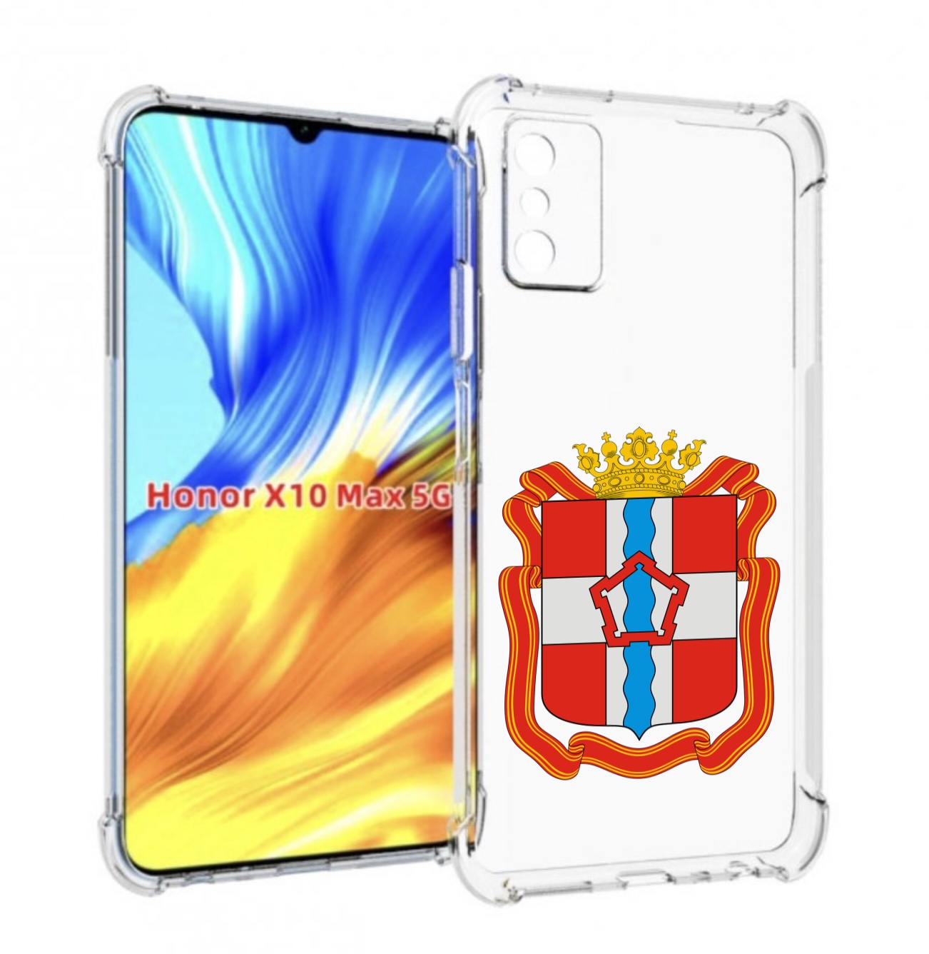 

Чехол MyPads герб-омскои-области для Honor X10 Max, Прозрачный, Tocco