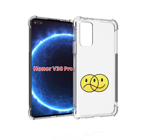 

Чехол бампер MyPads Хиппи для Honor V30 Pro, Прозрачный, Tocco