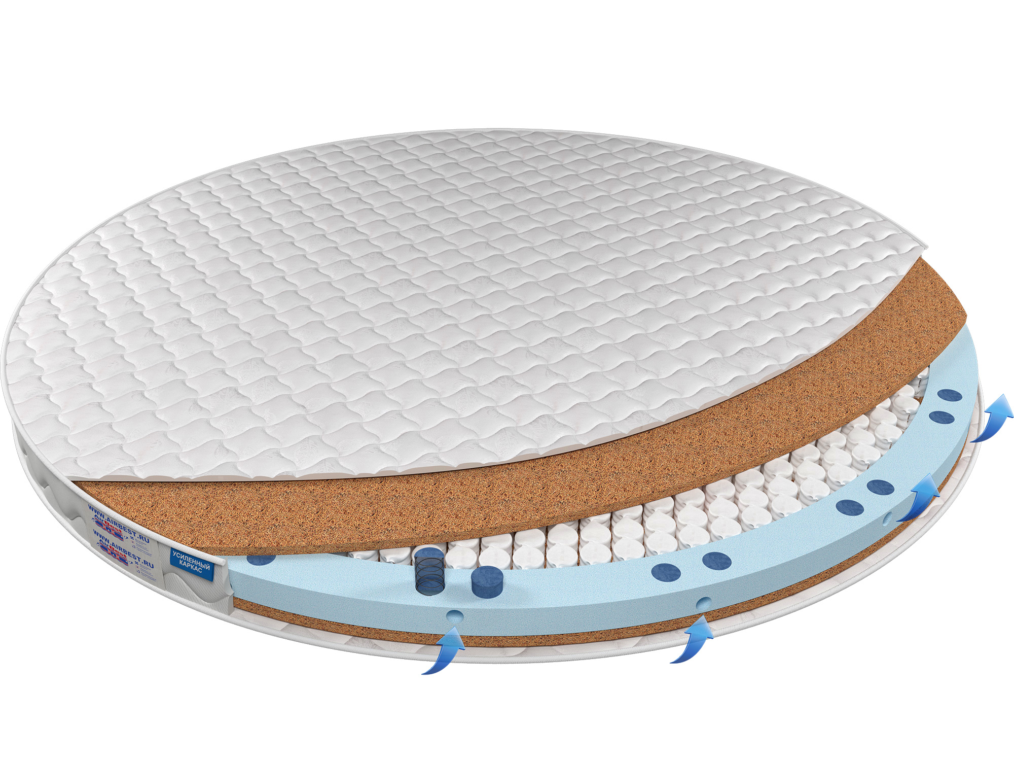 

Матрас Airbest Light s1000r диаметр 220x10, Белый, Матрас Airbest Light s1000r