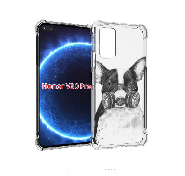 

Чехол бампер MyPads Французский бульдог для Honor V30 Pro, Прозрачный, Tocco