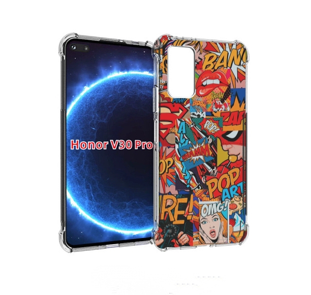 

Чехол бампер MyPads Фон для Honor V30 Pro, Прозрачный, Tocco