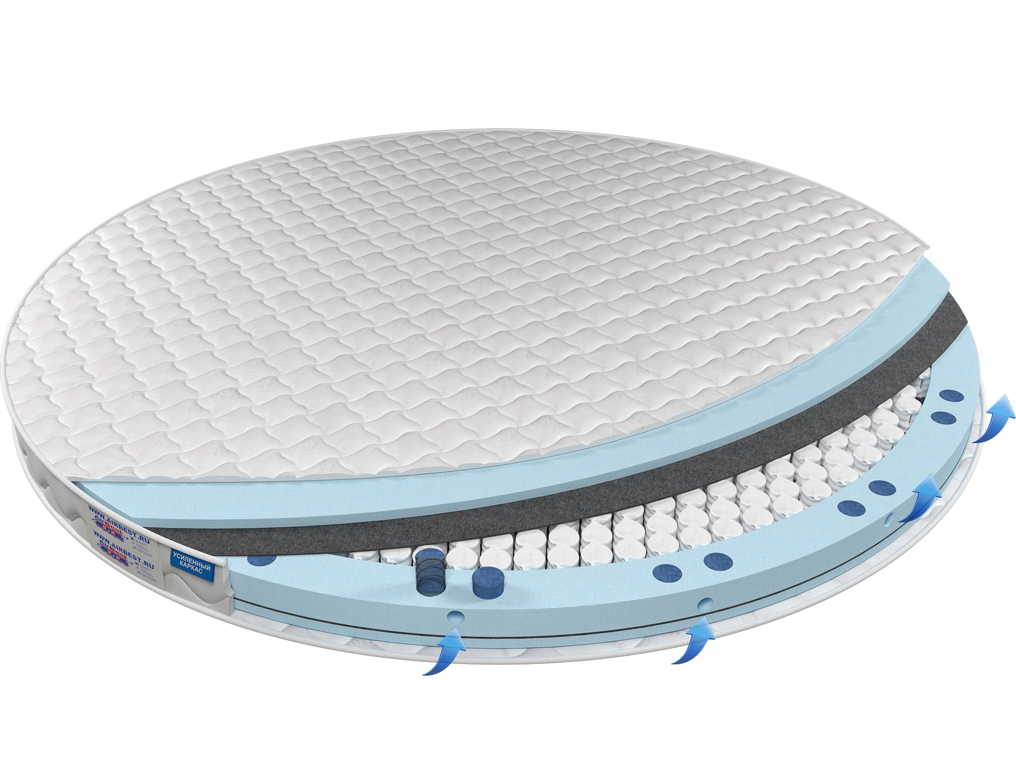

Матрас Airbest Slim s1000r диаметр 210x11, Белый, Матрас Airbest Slim s1000r