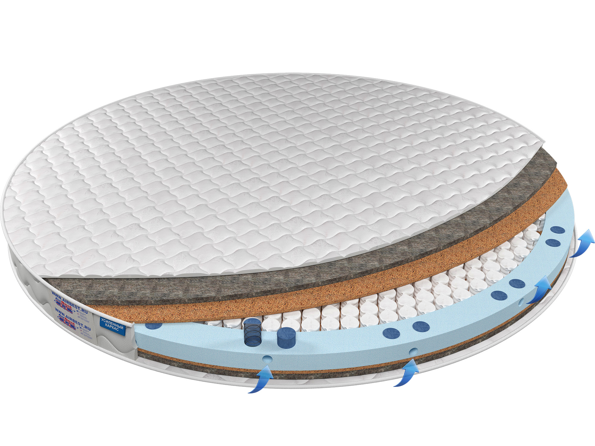 

Матрас Airbest Demure s1000r диаметр 200x12, Белый, Матрас Airbest Demure s1000r