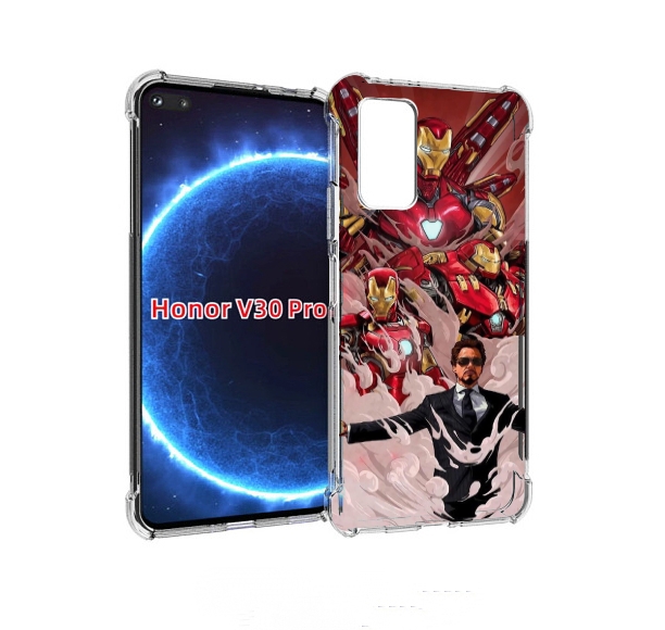 

Чехол бампер MyPads Тони-Старк-и-костюмы для Honor V30 Pr, Прозрачный, Tocco