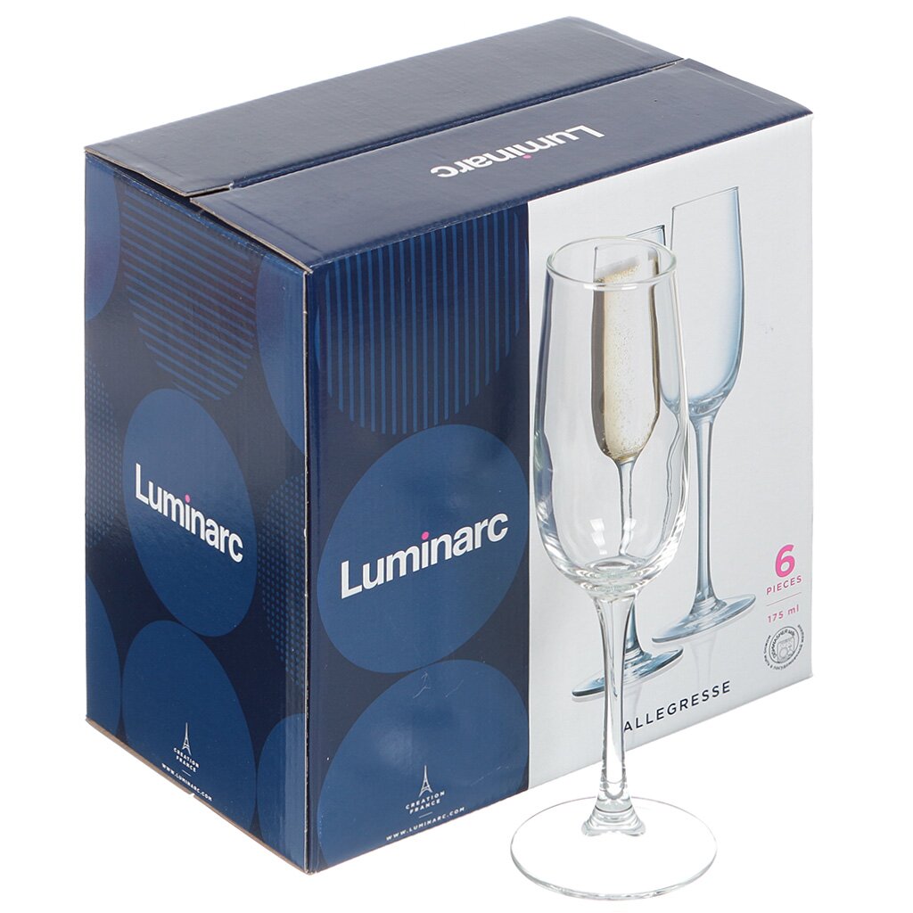 

Набор бокалов Luminarc J8162 175 мл 6 шт, Прозрачный, АЛЛЕГРЕСС