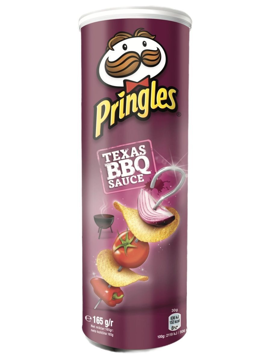 Чипсы Pringles техасский барбекю картофельные, 165 г х 19 шт