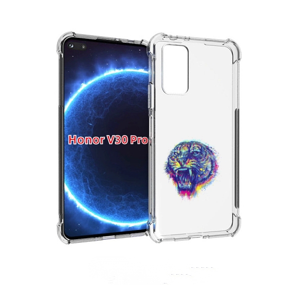 

Чехол бампер MyPads Тигр 2 для Honor V30 Pro, Прозрачный, Tocco