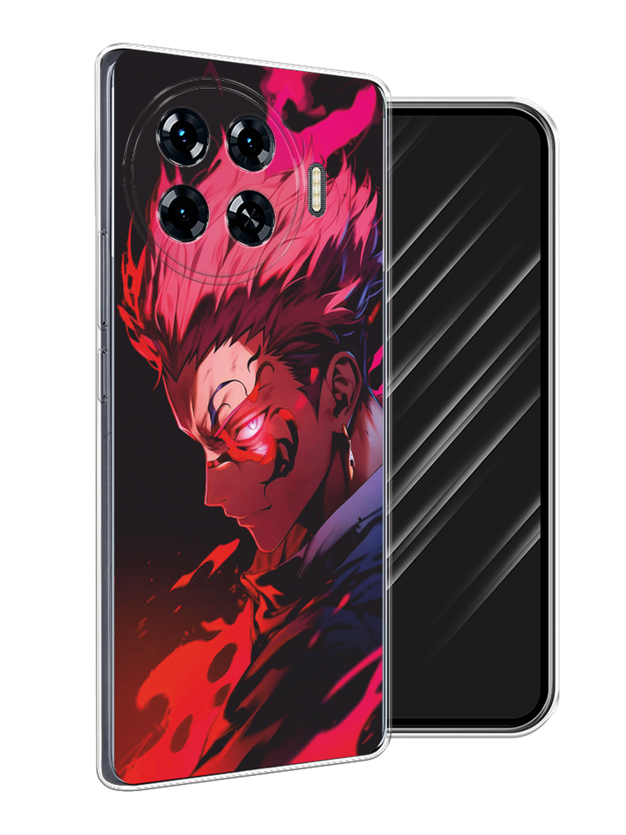 

Чехол Awog на Tecno Spark 20 Pro Plus "Взгляд Сукуны", Розовый;красный;черный, 305050-1