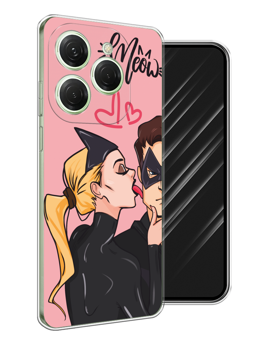 

Чехол Awog на Tecno Spark 20 Pro "Kiss of Cat Woman", Розовый;черный;бежевый, 304850-1