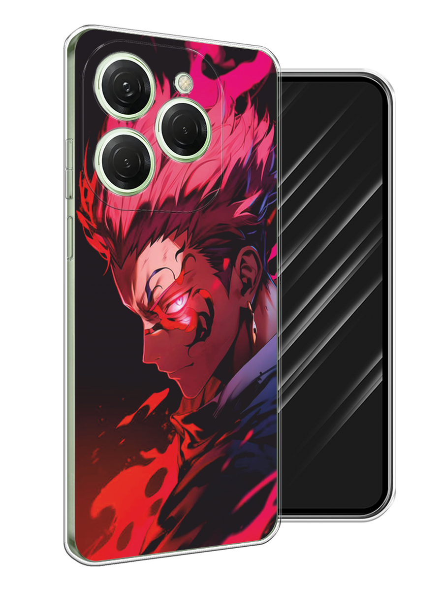 

Чехол Awog на Tecno Spark 20 Pro "Взгляд Сукуны", Розовый;красный;черный, 304850-1
