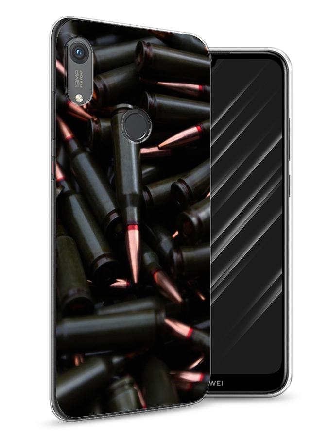 

Чехол Awog на Honor 8A (8A Pro/Prime) "Пули черные", Черный, 68750-5