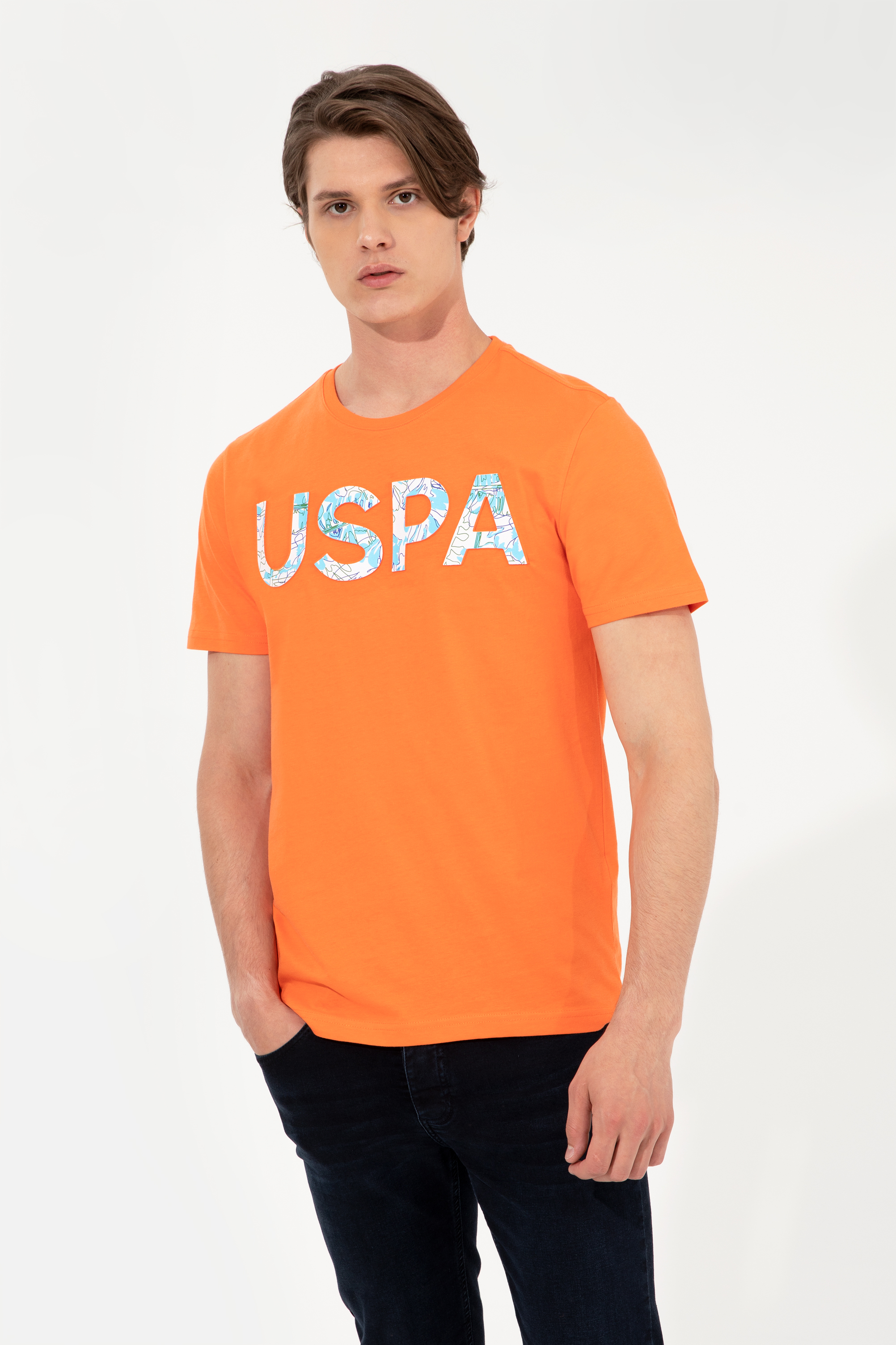 

Футболка мужская U.S. POLO Assn. G081SZ0110BESA оранжевая L, G081SZ0110BESA