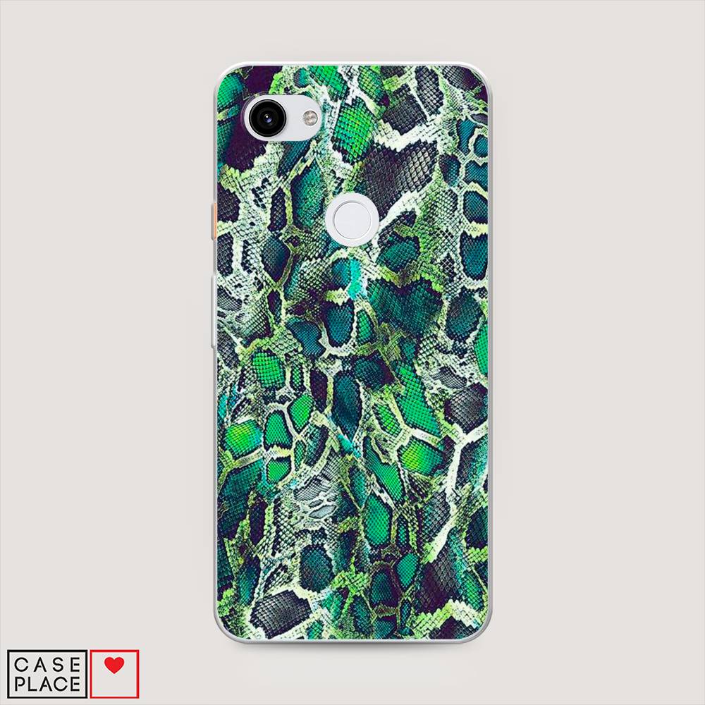 

Чехол Awog на Google Pixel 3A XL "Зеленая кожа змеи", Разноцветный, 270450-3