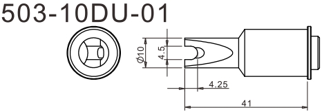 Жало для паяльника Quick 503-10DU-01 жало для импульсного паяльника мощностью 30 и 70 вт арт 12 0161 rexant