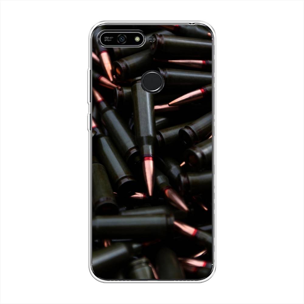 

Чехол Awog на Honor 7A Pro "Пули черные", Черный, 65450-5