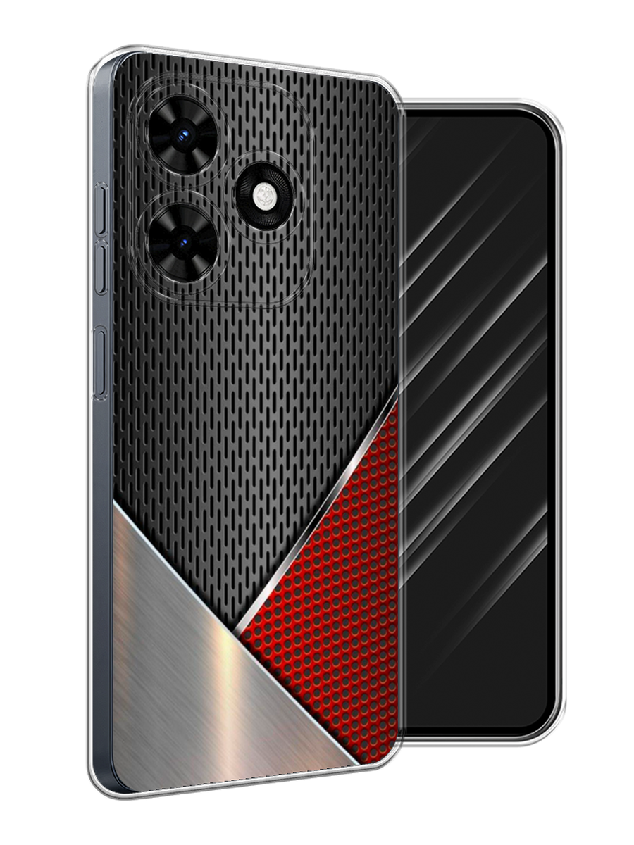 

Чехол Awog на Tecno Spark Go 2024 "Стальной металл", Черный;красный;серебристый, 304650-1