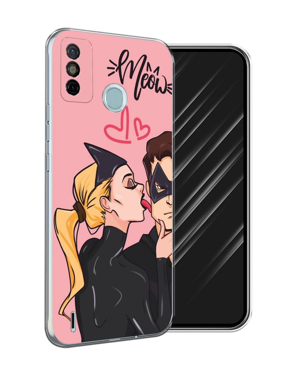 

Чехол Awog на Tecno Spark 6 Go "Kiss of Cat Woman", Розовый;черный;бежевый, 300250-1