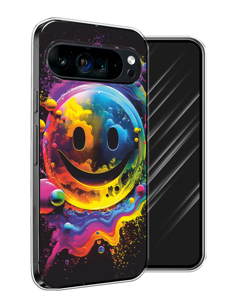 

Чехол Awog на Google Pixel 9 Pro XL "Кислотный смайл", Фиолетовый;желтый;синий, 272150-1