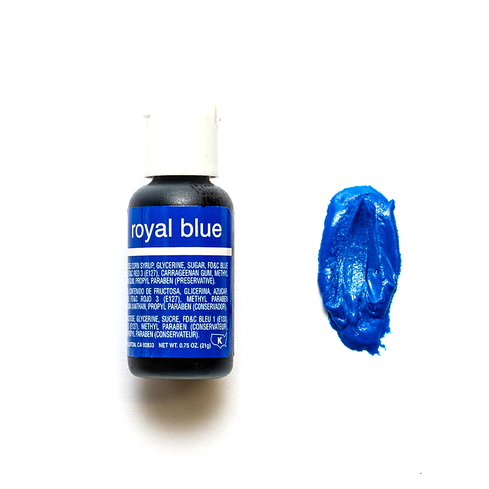 фото Краска синий королевский гелевая royal blue liqua-gel chefmaster, 20 гр.