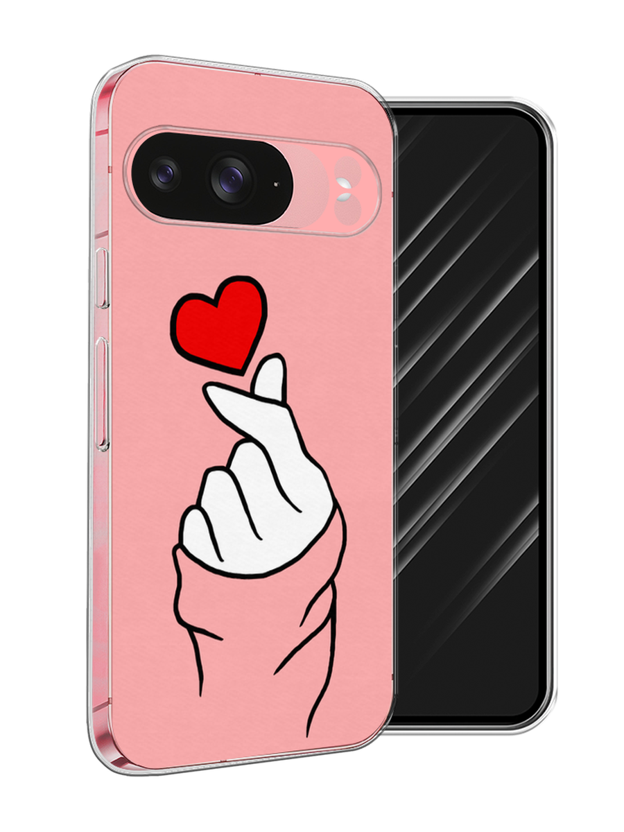 

Чехол Awog на Google Pixel 9 "Милое сердечко", Белый;красный;черный, 271950-1