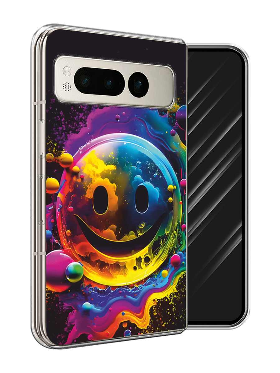 

Чехол Awog на Google Pixel Fold "Кислотный смайл", Фиолетовый;желтый;синий, 271850-1