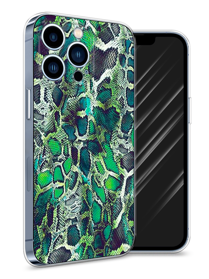 

Чехол Awog на Apple iPhone 13 Pro / Айфон 13 Pro "Зеленая кожа змеи", Разноцветный, 14350-3