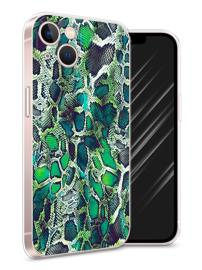 

Чехол Awog на Apple iPhone 13 / Айфон 13 "Зеленая кожа змеи", Разноцветный, 14250-3