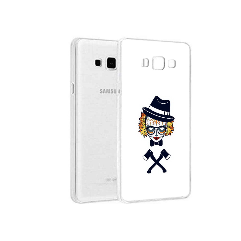 

Чехол MyPads Tocco для Samsung Galaxy A8 девушка в маске с топорами рисунок, Прозрачный, Tocco