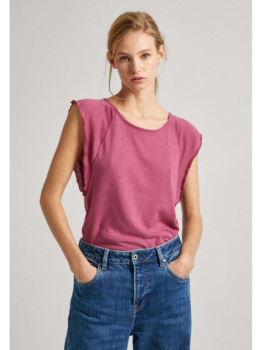 

Футболка женская Pepe Jeans London PE121D0VR розовая S, Розовый, PE121D0VR