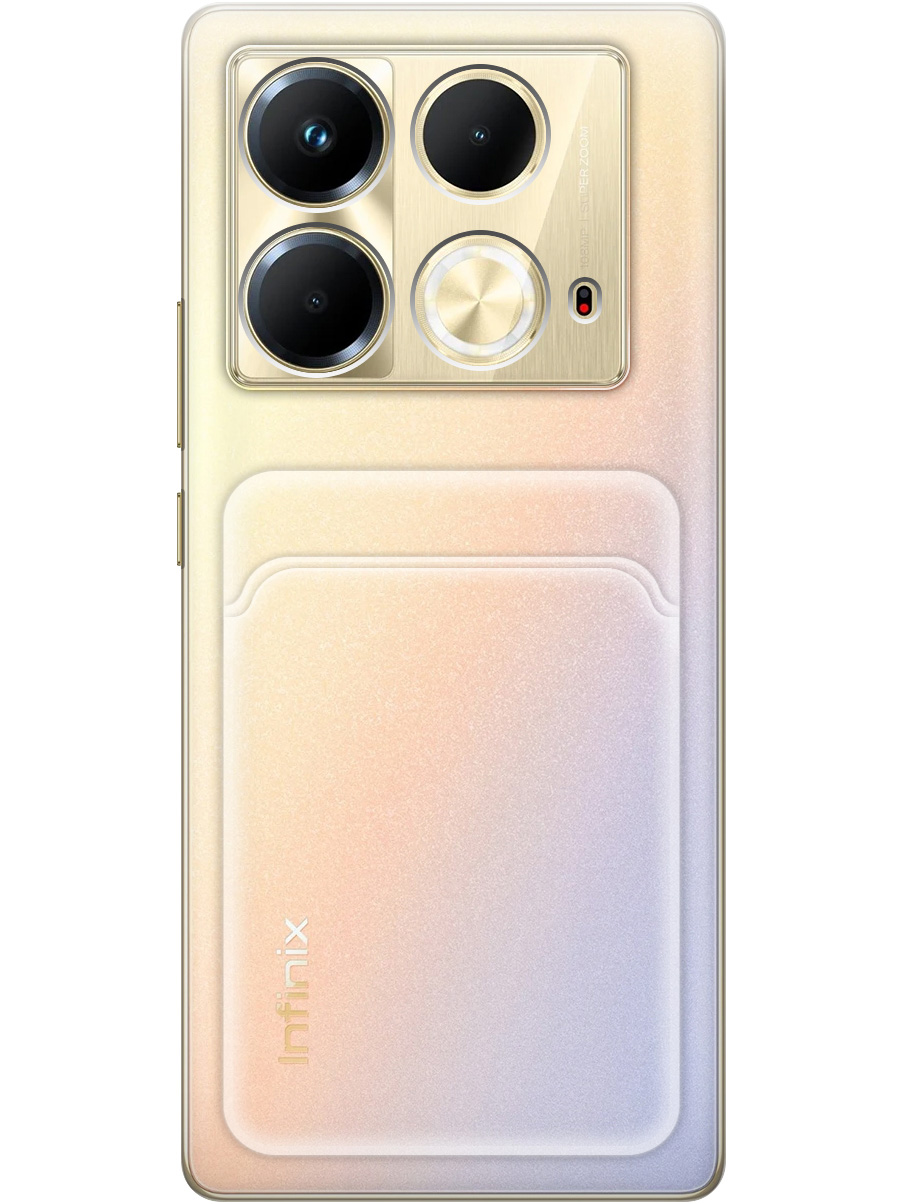 

Силиконовый чехол на Infinix Note 40 с карманом для карты прозрачный, 782626431