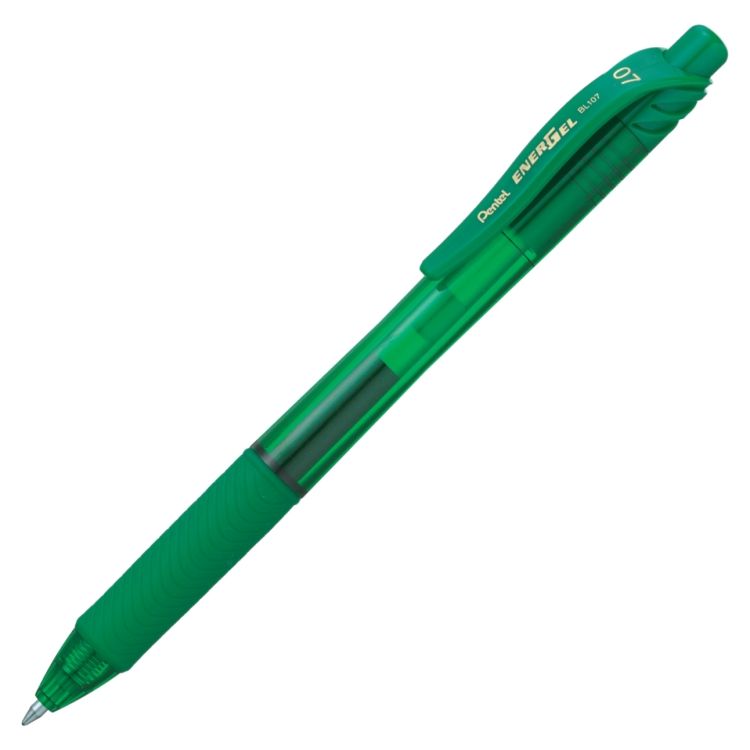 

Ручка гелевая 12 шт. Pentel Energel-X d 0.7 мм BL107-DX цвет чернил: зелёный, BL107-DX