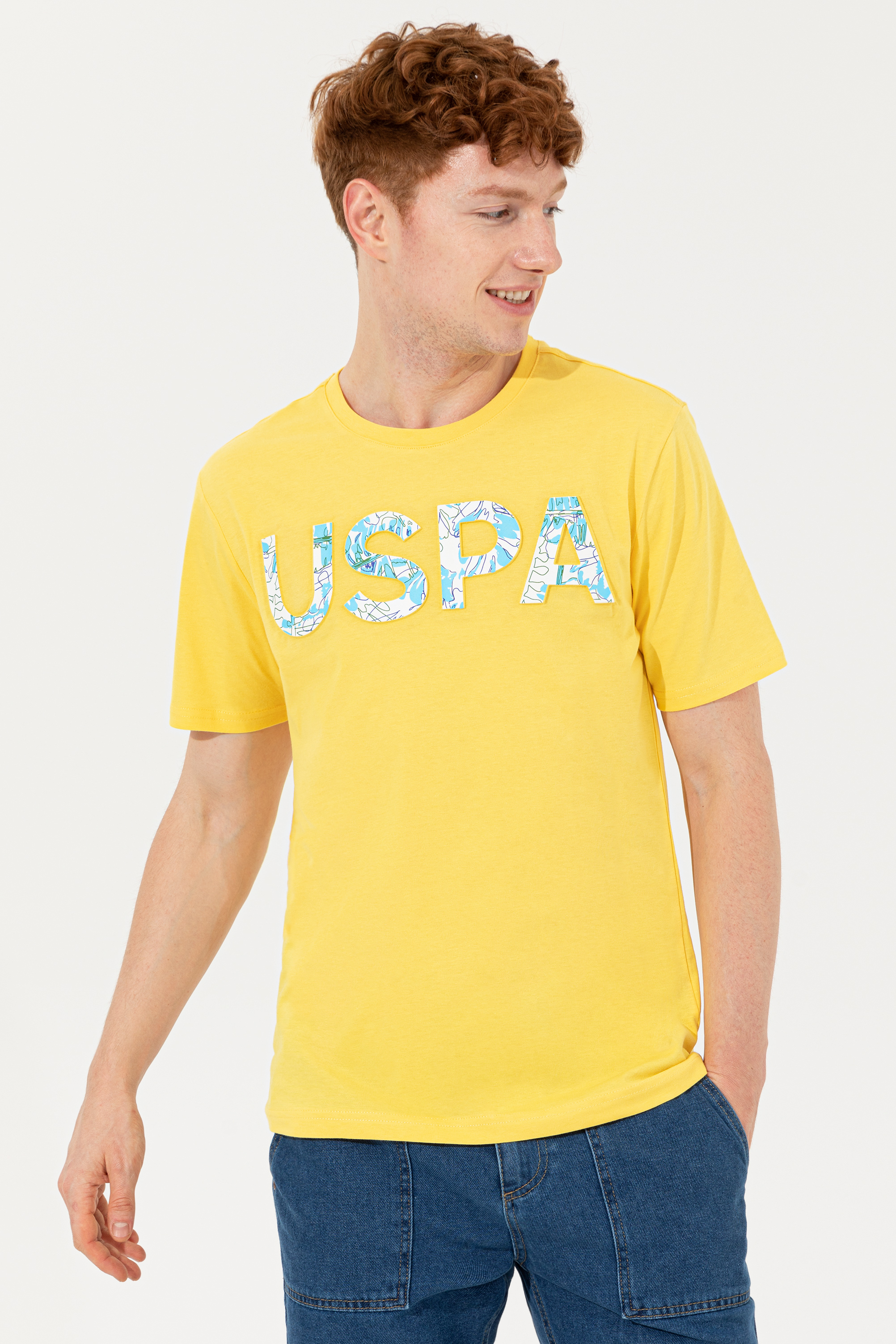 

Футболка мужская U.S. POLO Assn. G081SZ0110BESA желтая M, G081SZ0110BESA