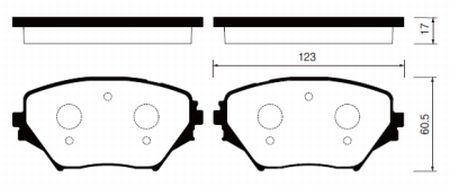 

Тормозные колодки Sangsin brake дисковые SP1233