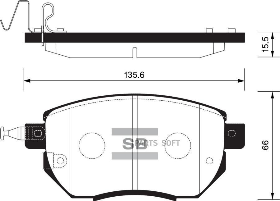 

Тормозные колодки Sangsin brake передние дисковые SP2107