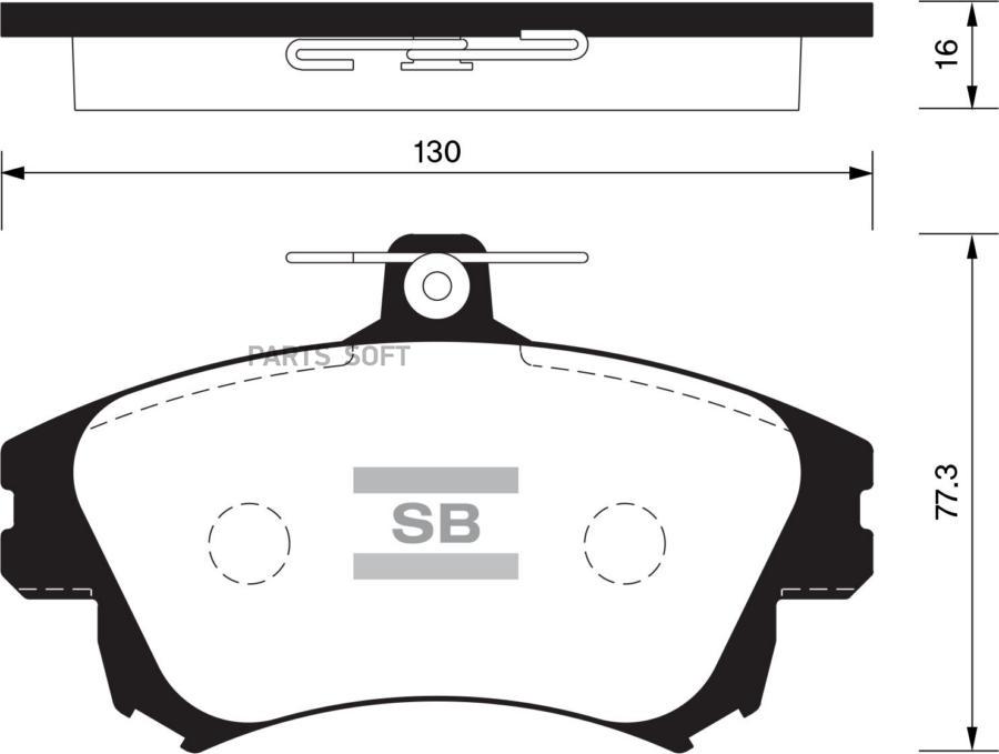 

Тормозные колодки Sangsin brake дисковые SP1530