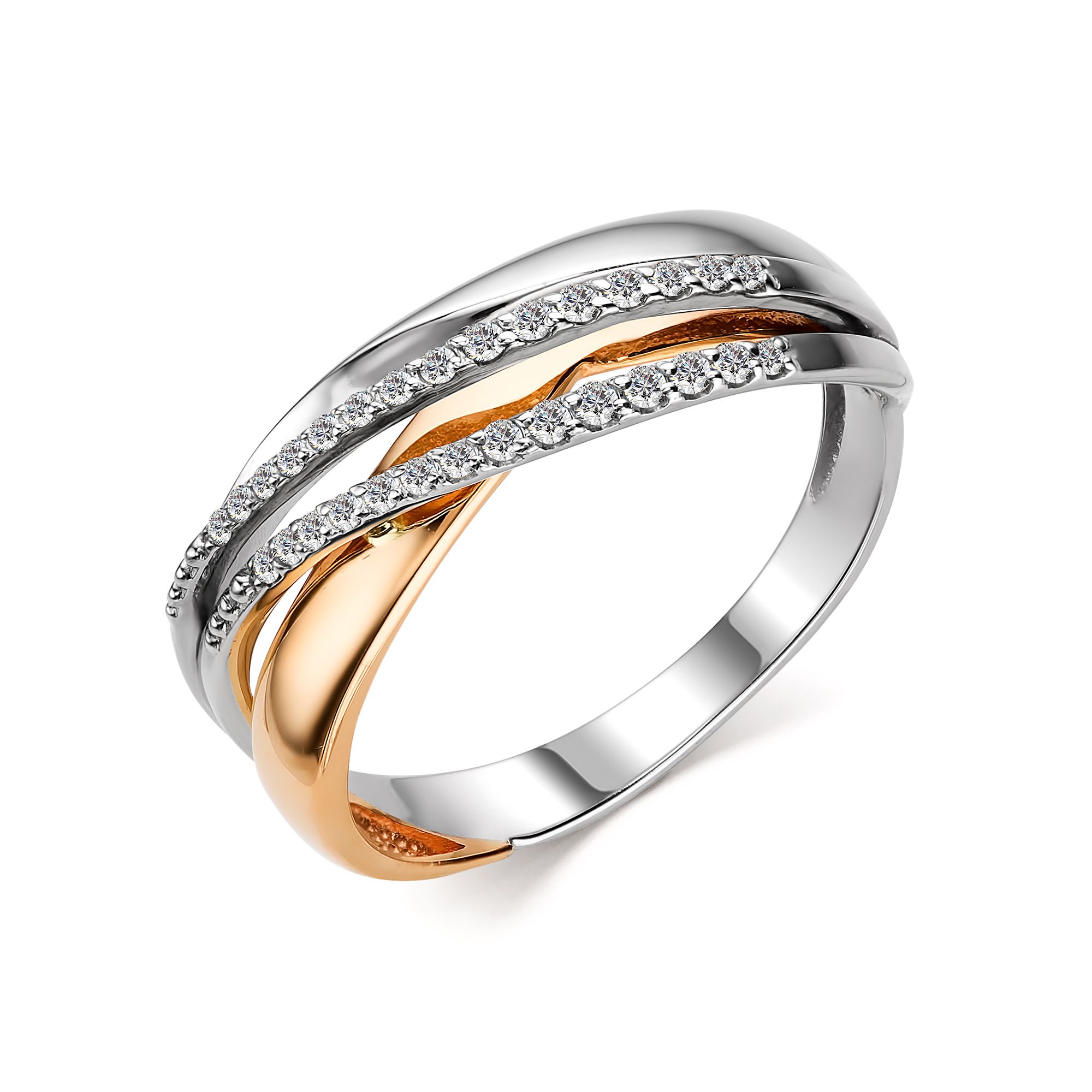 

Кольцо из красного золота с бриллиантом р. 18 АЛЬКОР 13849-100, 13849-100