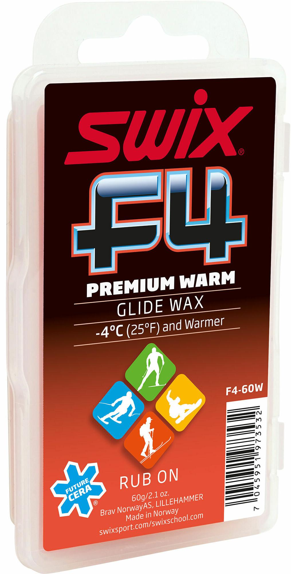 

Мазь Скольжения Swix 2021-22 F4-60W Warm Твердая С Пробкой 60 Гр, Красный, F4-60W