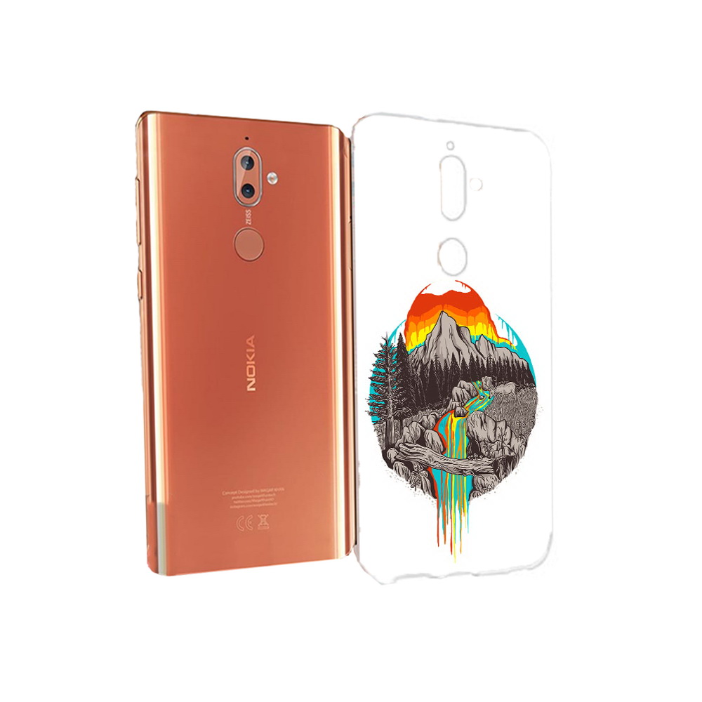 

Чехол MyPads Tocco для Nokia 9 Радужный водопад (PT126479.94.144), Прозрачный, Tocco